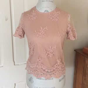 Antique Rose Forever 21 exclusive lace blouse